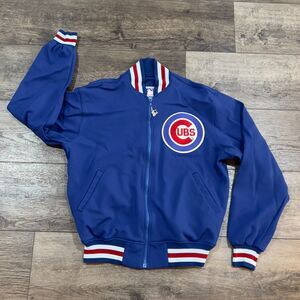 Vintage 80s STARTER Chicago Cubs Full Zip Jacket Made in USA - Men's Size Large